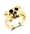 Skull with Bone Surgical Steel Rings SKR-17